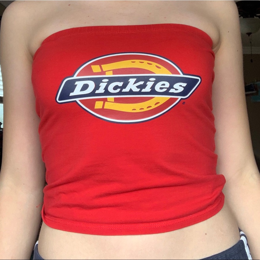 Vintage Red Dickes tube top , worn once